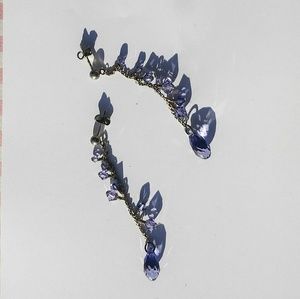 Real Swarovski Lavender Purple Sterling Earrings